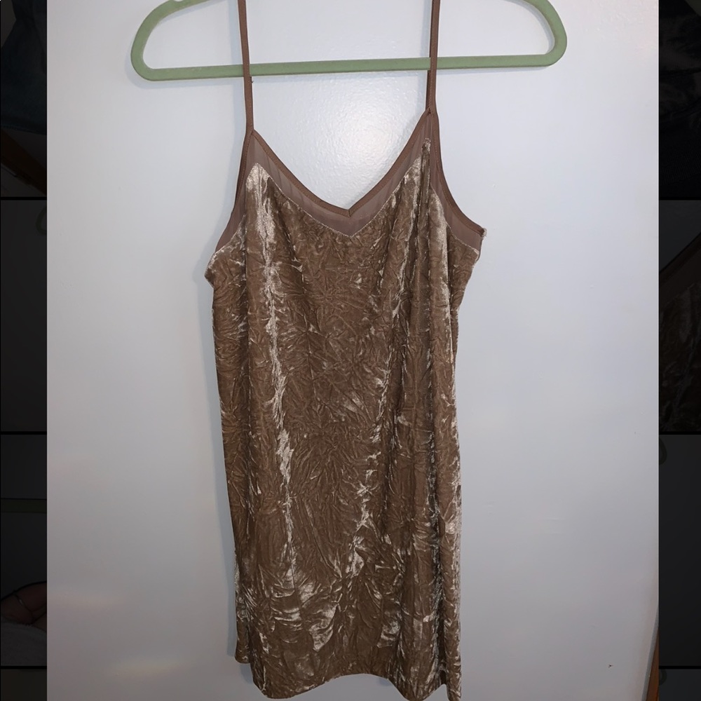 velvet slip with spaghetti straps cocktail dress